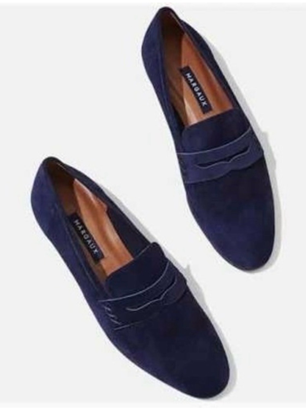 Margaux Suede The Penny Loafers US 6.5 Minimalist Luxury Slip-On Flats